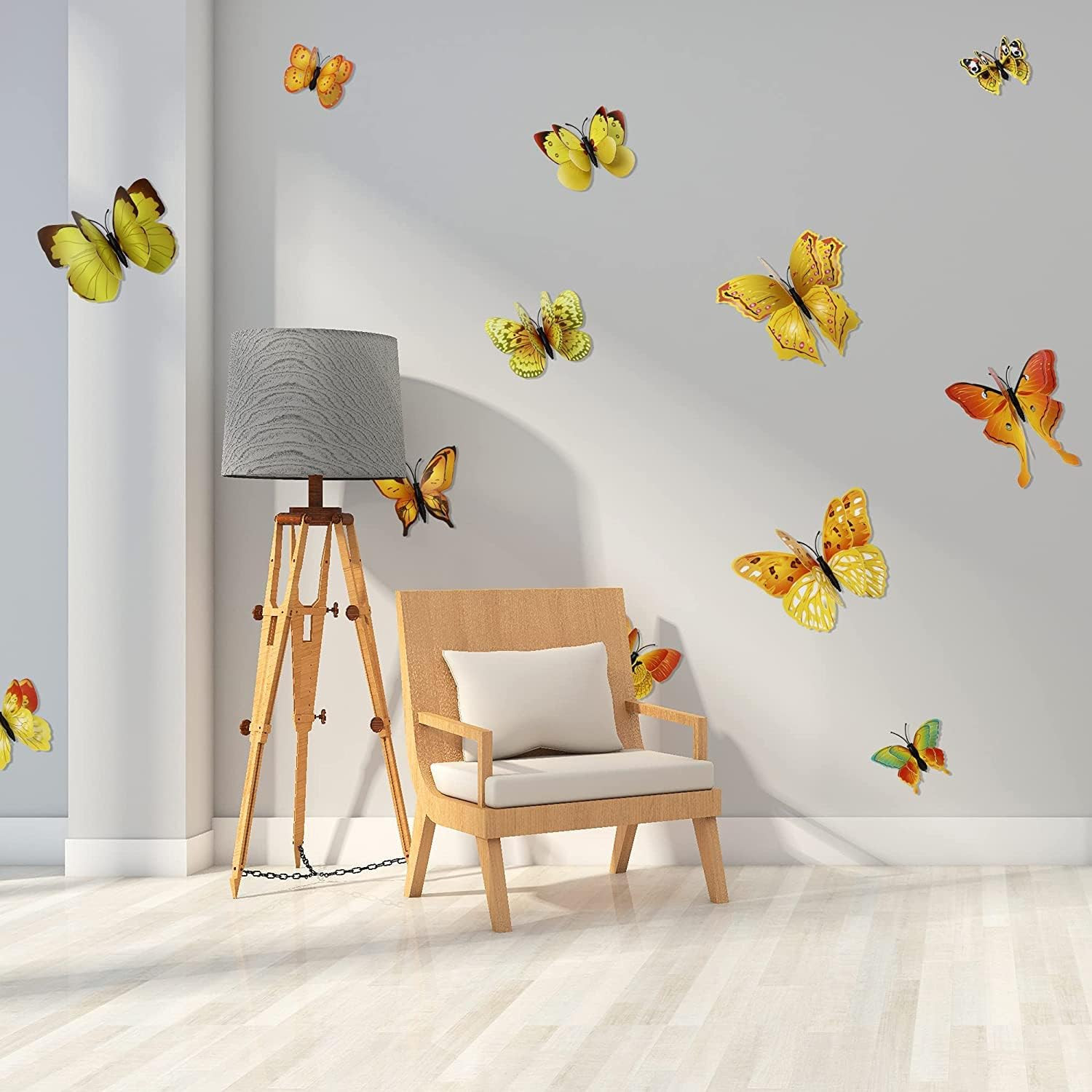 Butterfly Wall Decor 24/48 PCS, 3D Butterflies Stickers for Party Decorations wi