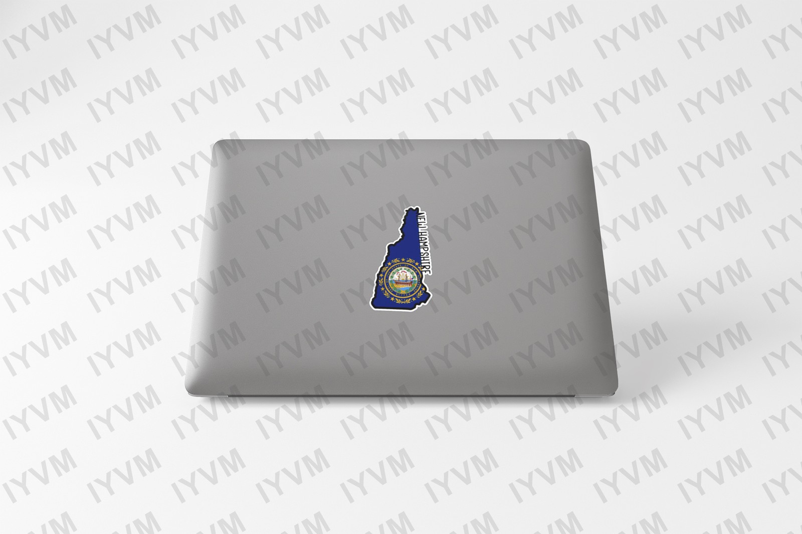 State of New Hampshire Flag Map Sticker Decal USA New Hampshire State