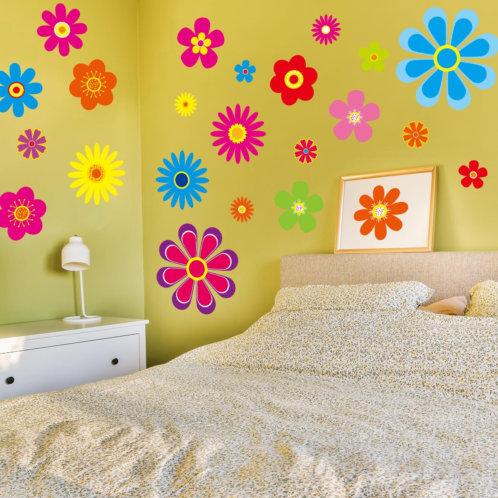 Fancy Land Flower Stickers Daisy Decals for Car Truck Decoration 180Pcs