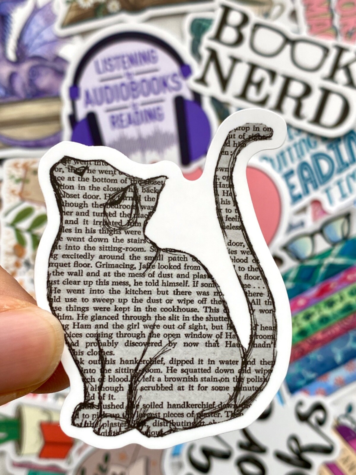 5-100 pcs Reading Book Stickers, Bookish Kindle Laptop Waterproof Vinyl Decals
