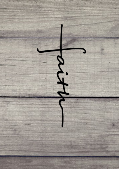Faith Vinyl Decal – Looks like a Cross-Stanley, Cellphones, Auto, Gift idea