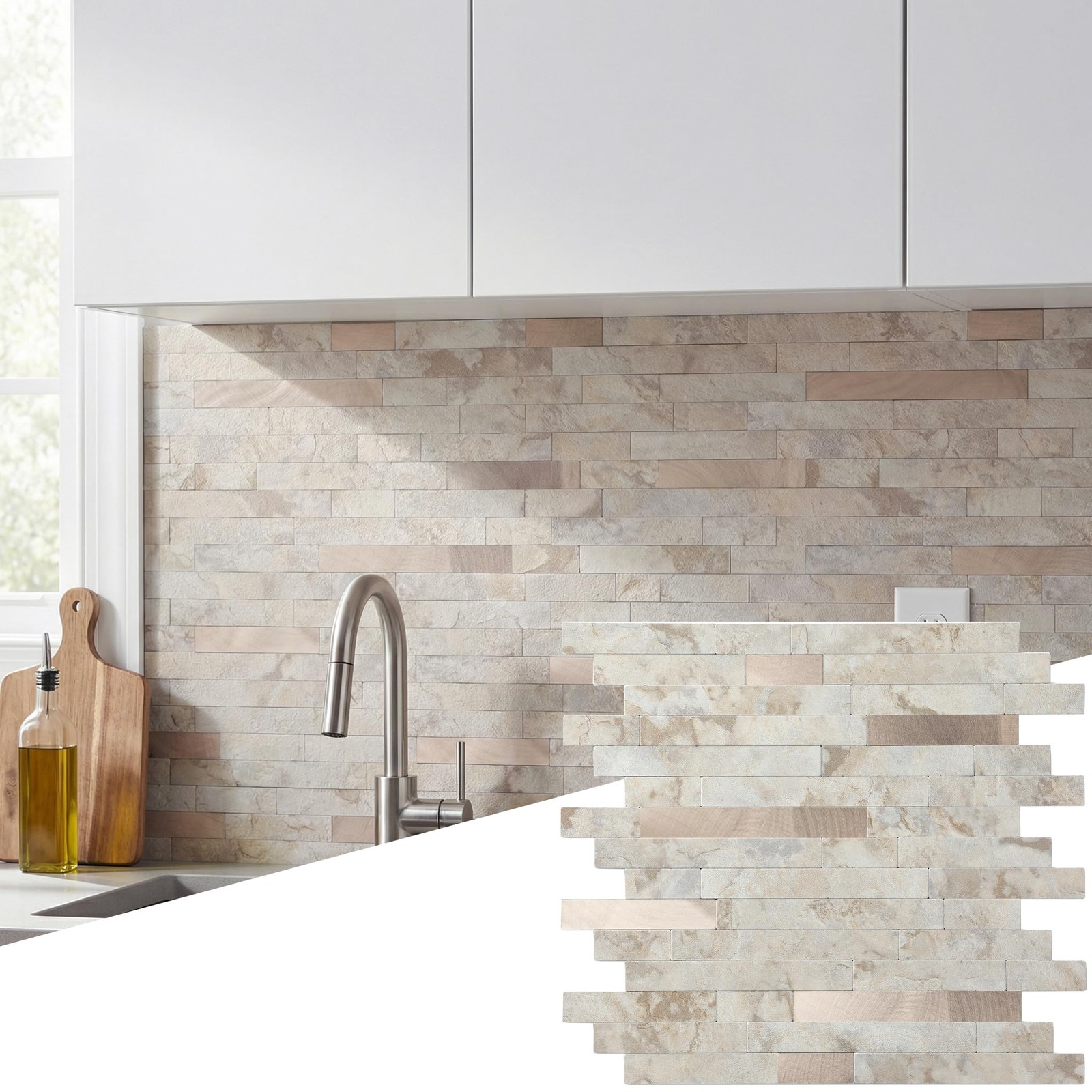 Yipscazo 2026 New Upgrade 11.34" X 11.57" Peel and Stick Backsplash, Stick on…