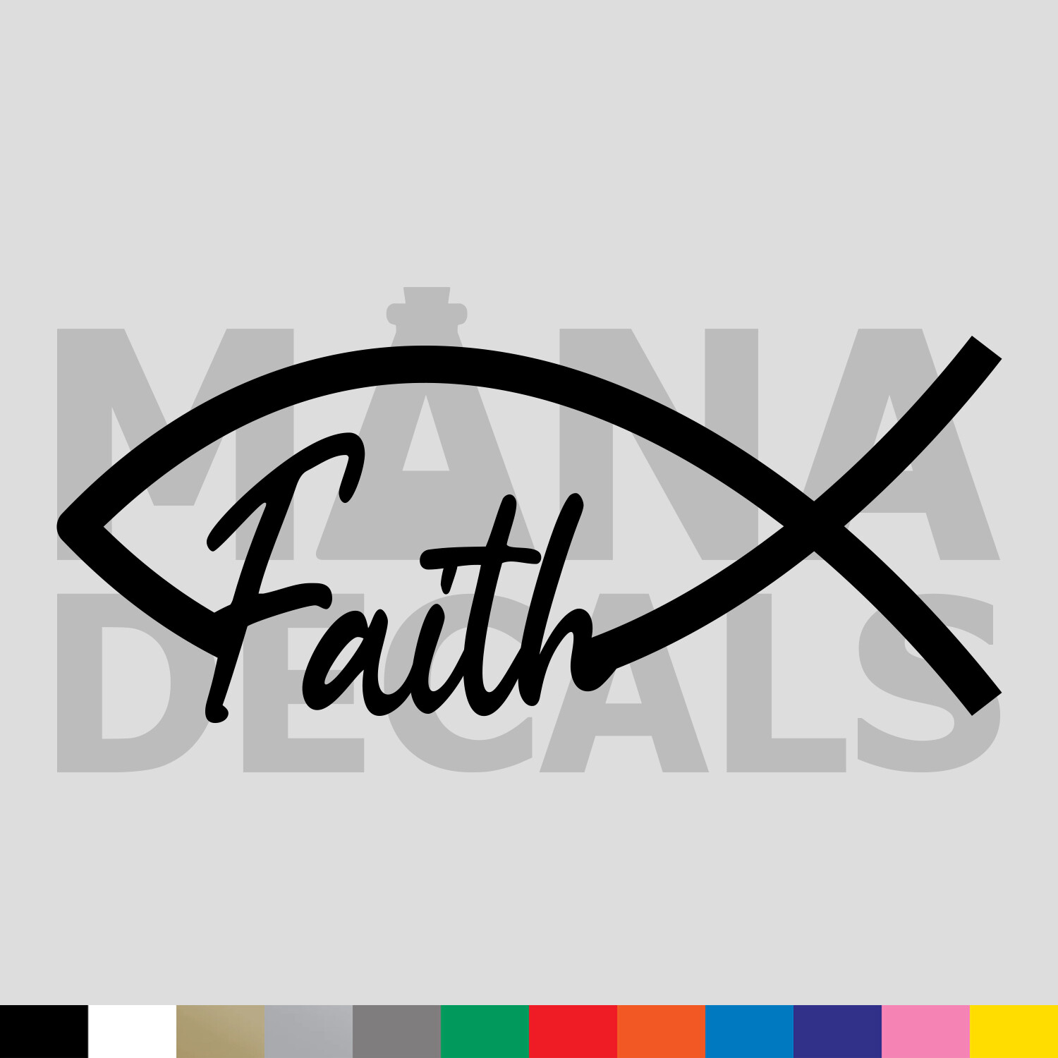 Ichthys Jesus Fish Faith Vinyl Die Cut Decal Sticker – Christian Religious God