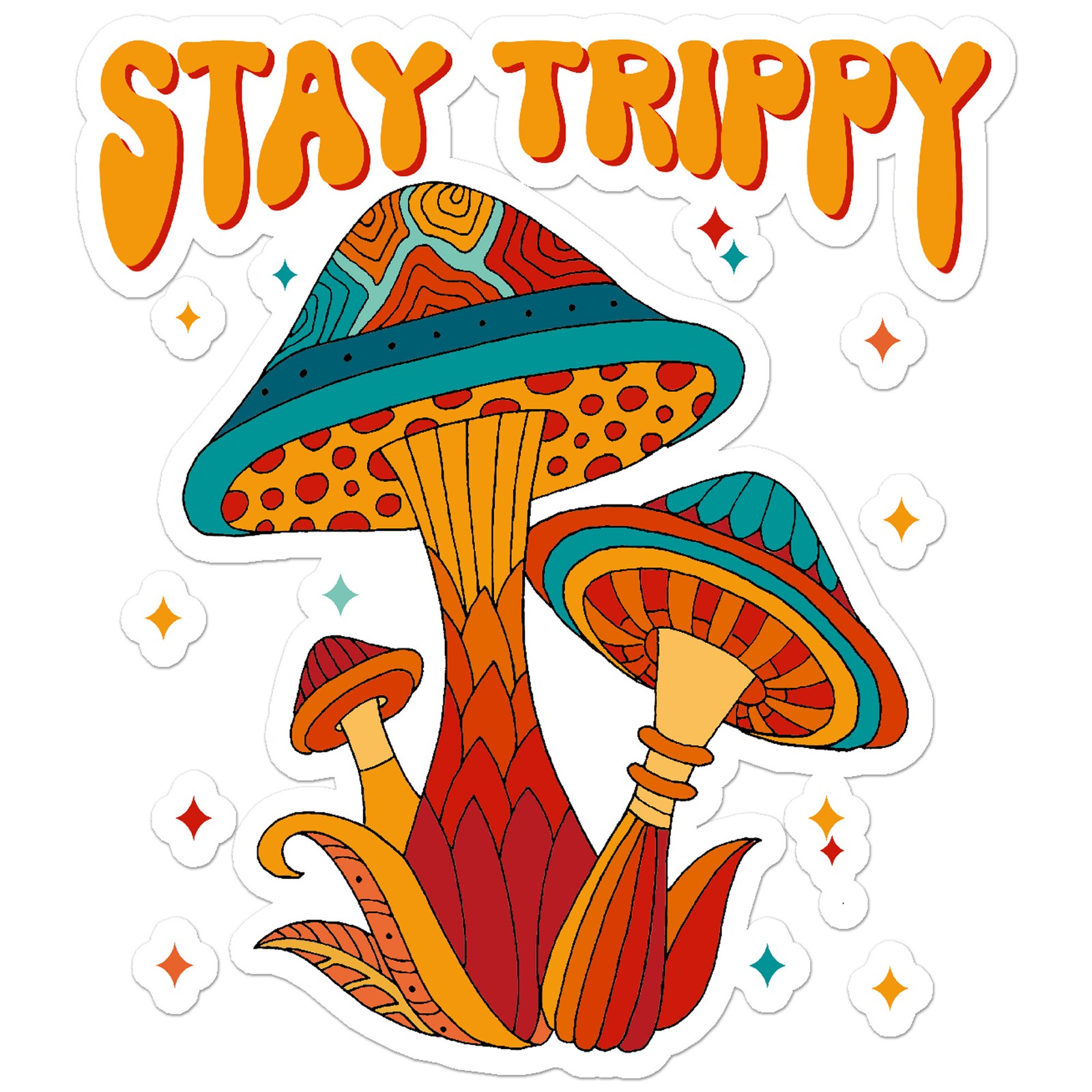 Stay Trippy Shrooms – Vinyl Decal Sticker – Car Window Laptop – ebn8737