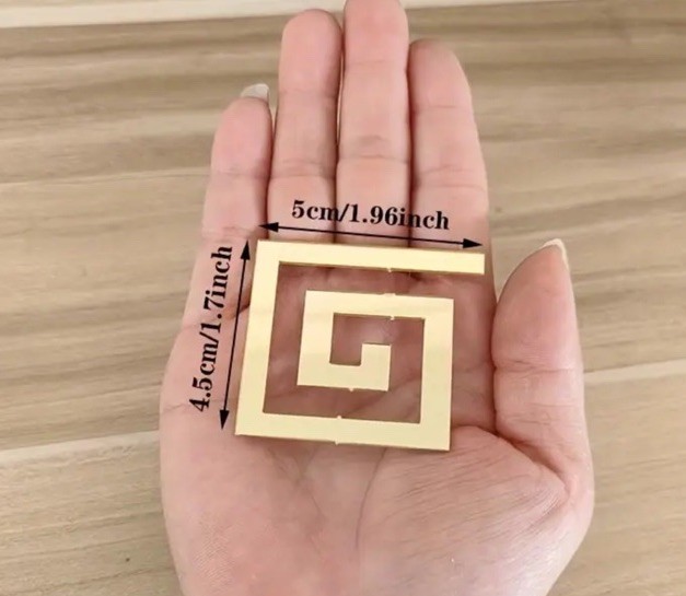 50 Pcs DIY Geometric Shape Acrylic Decorative Mirror Stickers C1