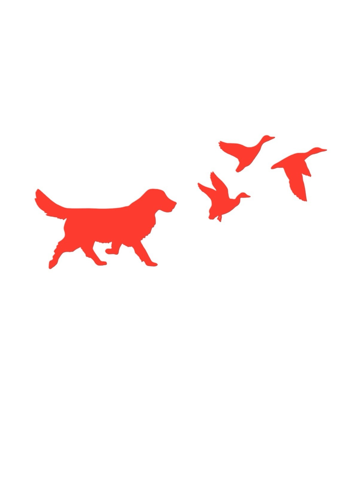 Golden retriever + 3 ducks Decal for car Windows Laptops most Smooth Surfaces