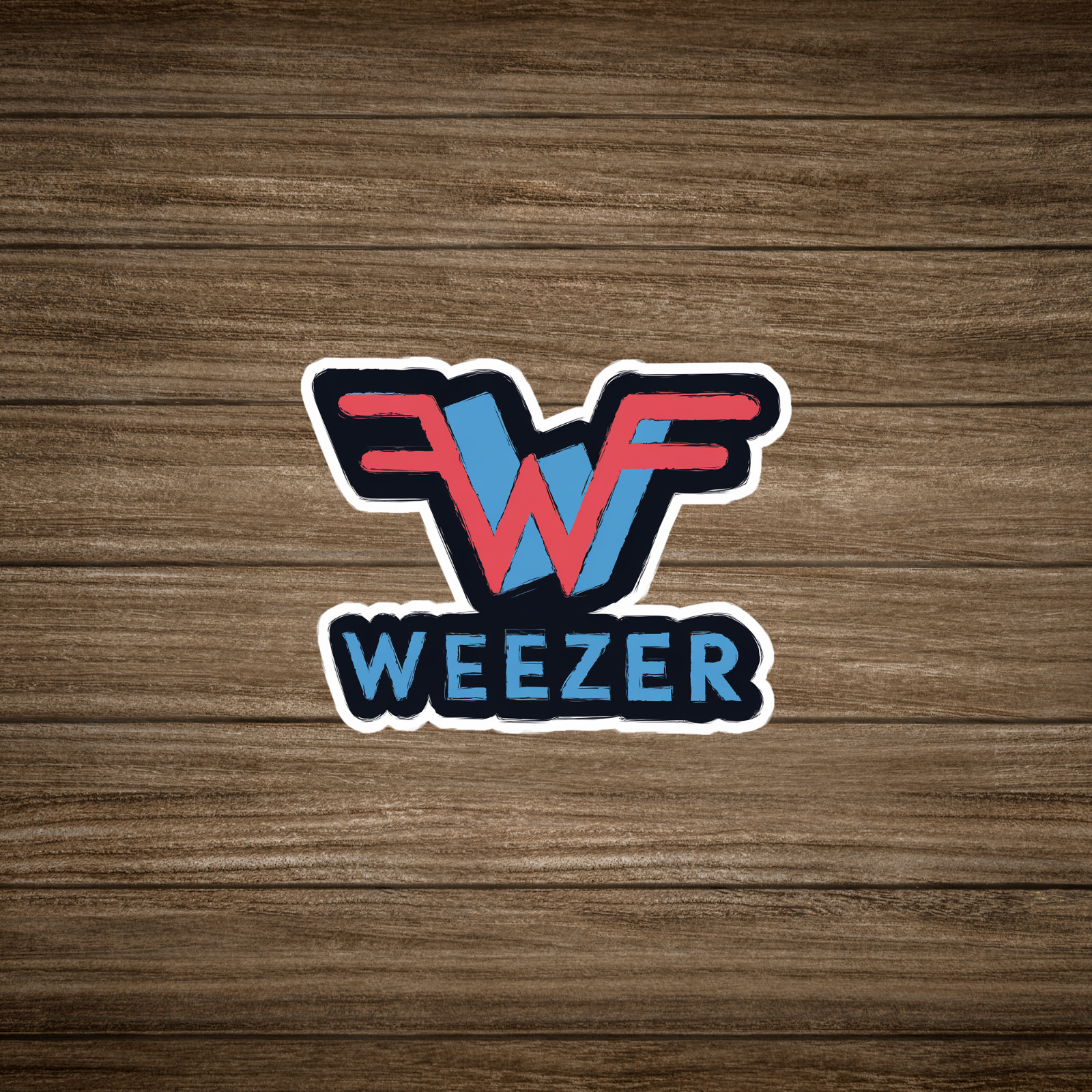 Weezer Rock Band Logo Sticker – Retro 90s Music Memorabilia Decal for Fans #2724
