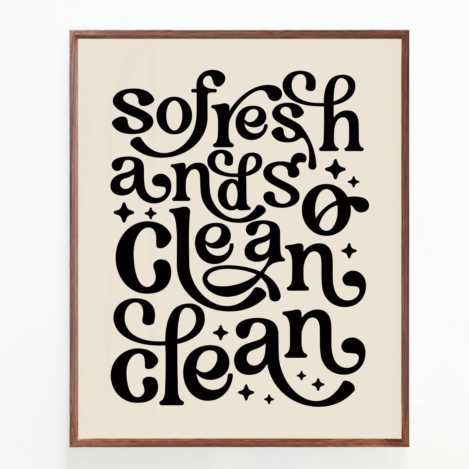 So Fresh and so Clean Clean, Bathroom Wall Decor, 70s Posters, Shelf Decor, F…