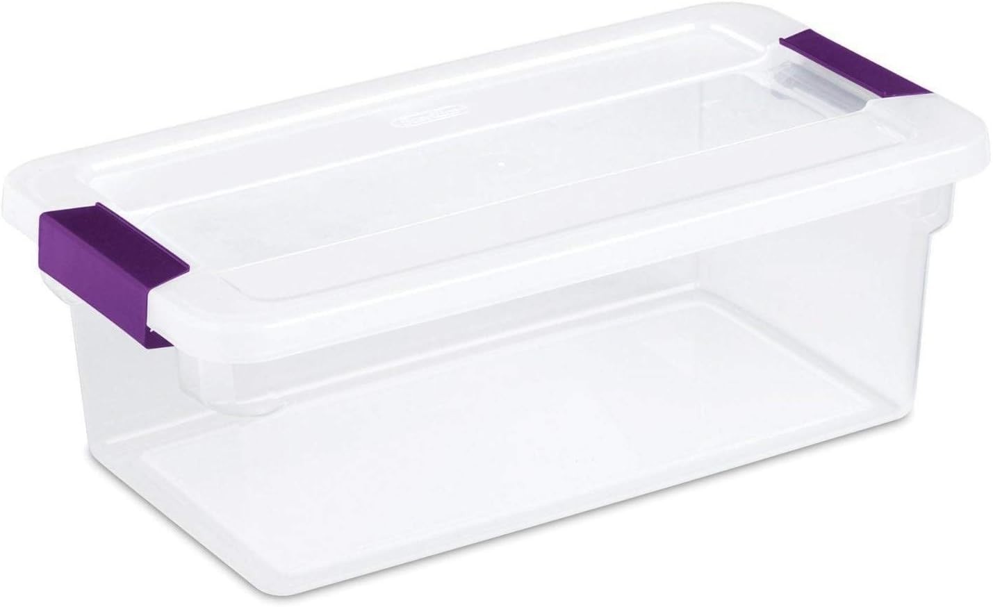 6 Qt Clearview Latch Storage Box, Stackable Bin with Latching Lid, Pla