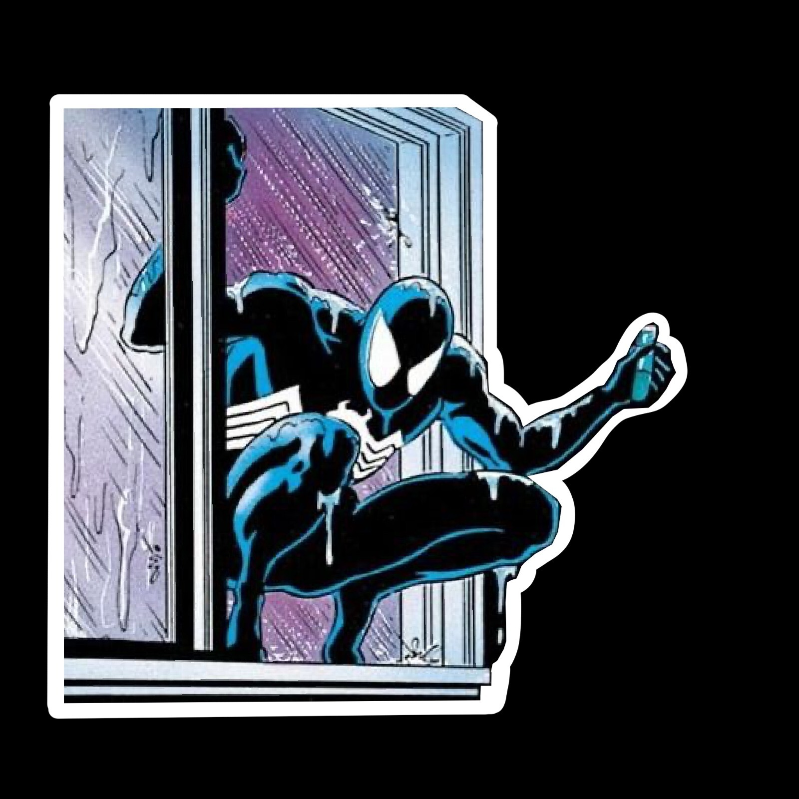 Spider-Man Symbiote Black Suit Spidey Comicbook Sticker