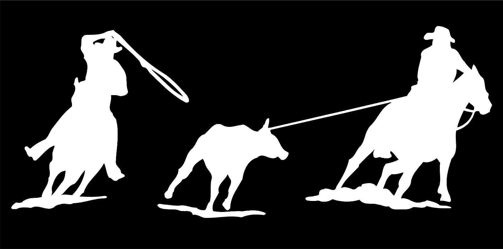 Team Roping Decals Rodeo truck window horse trailer vinyl sticker graphics