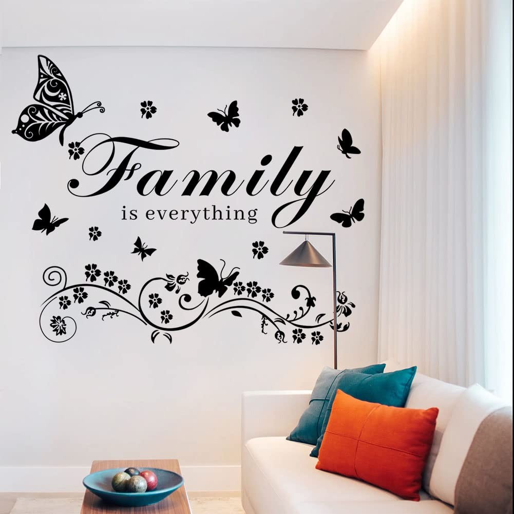 Family Wall Art Decal – Removable Wall Stickers Quotes 'Family is Everything'…