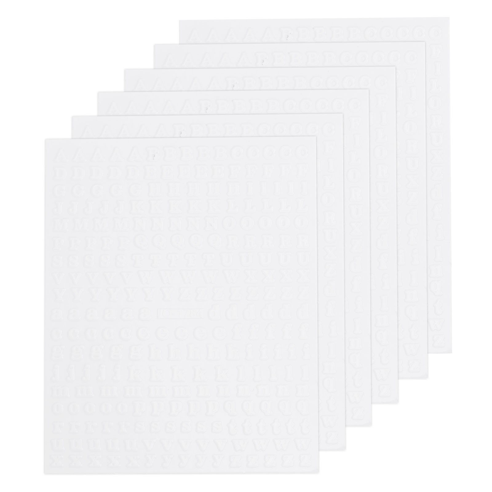6 Sheets Letter Nail Stickers Self-Adhesive Alphabet Nail Stickers DIY White
