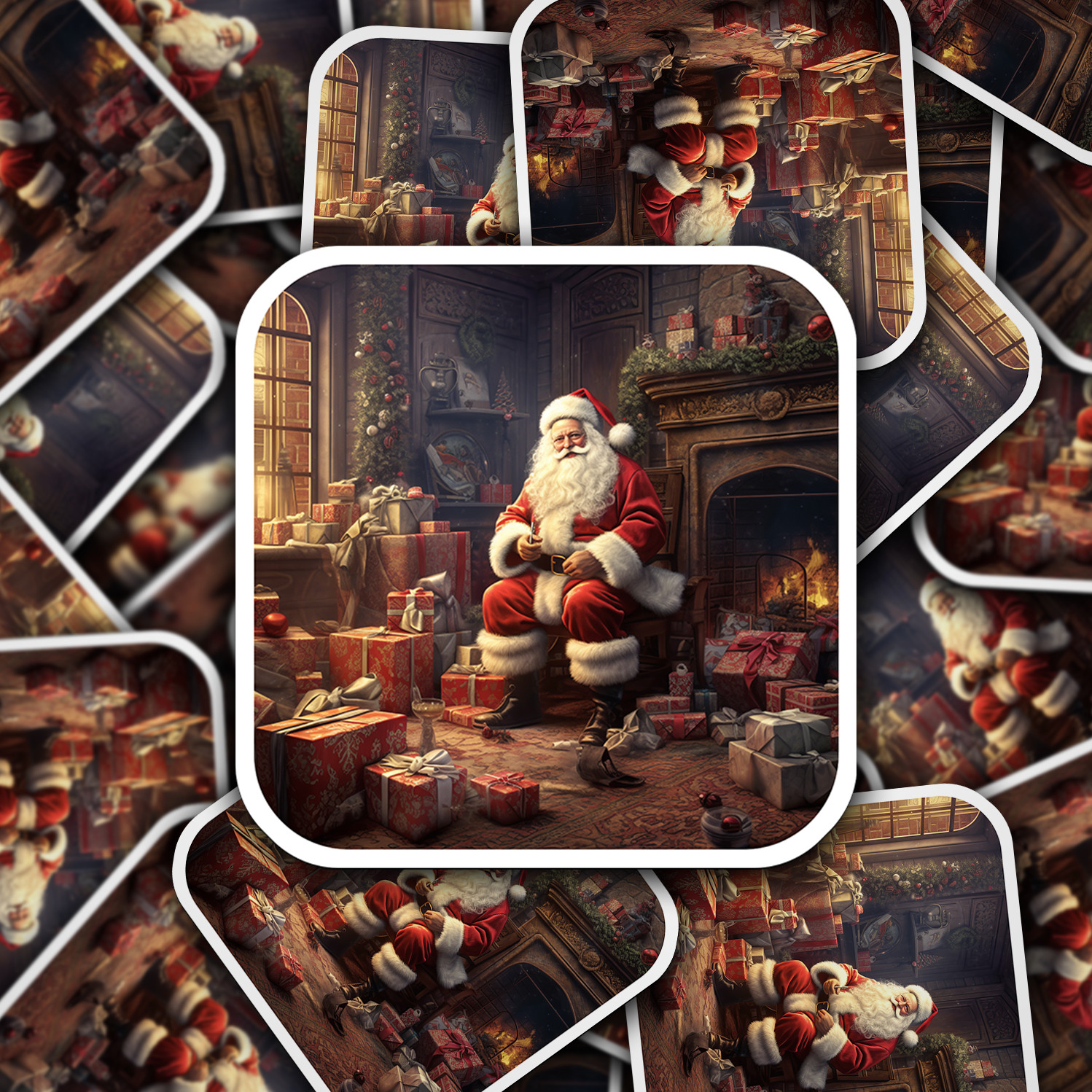 Santa Claus Vinyl Sticker – Bring the Magic of Christmas Anywhere