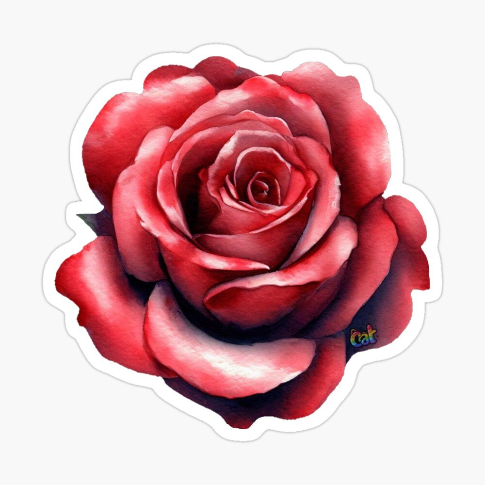 Painter's Rose Sticker by C Autumn Trapp Original Art 3" x 3"