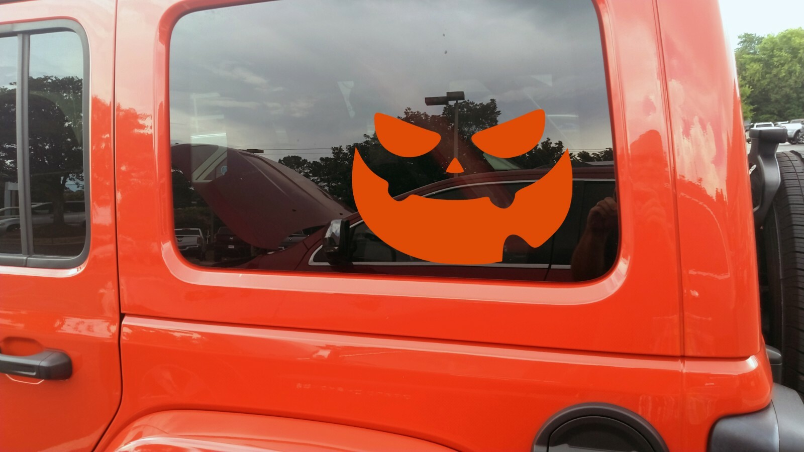 Pumpkin Face Vinyl Decal V2 – Halloween Creepy Scary – Die Cut Sticker