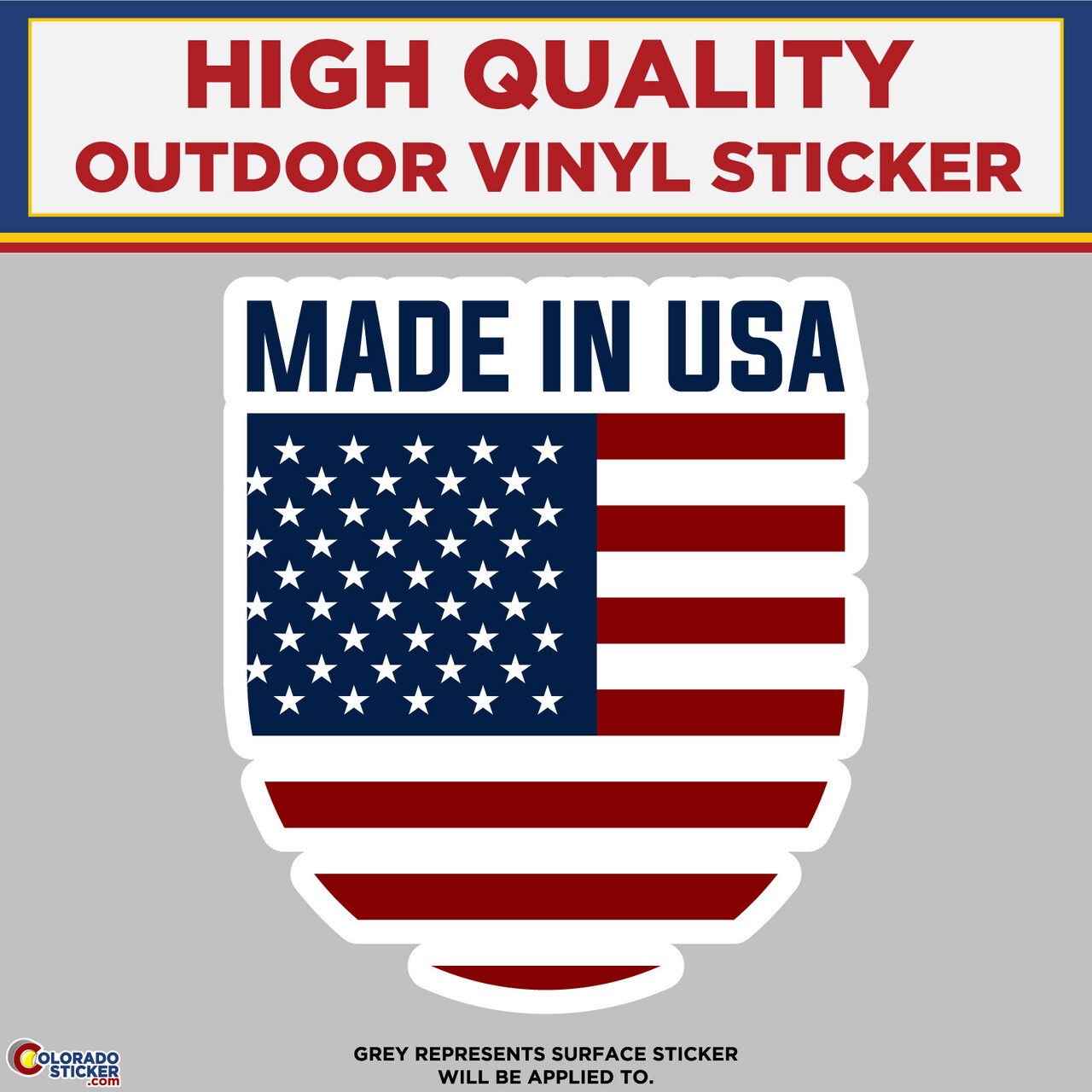 Made In the USA Badge, High Quality Vinyl Stickers
