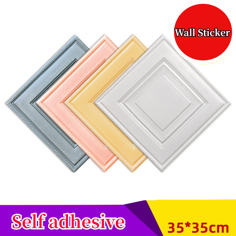 Waterproof 3D Wall Sticker Self Adhesive Wallpaper Room Ceiling Foam Panel Decor