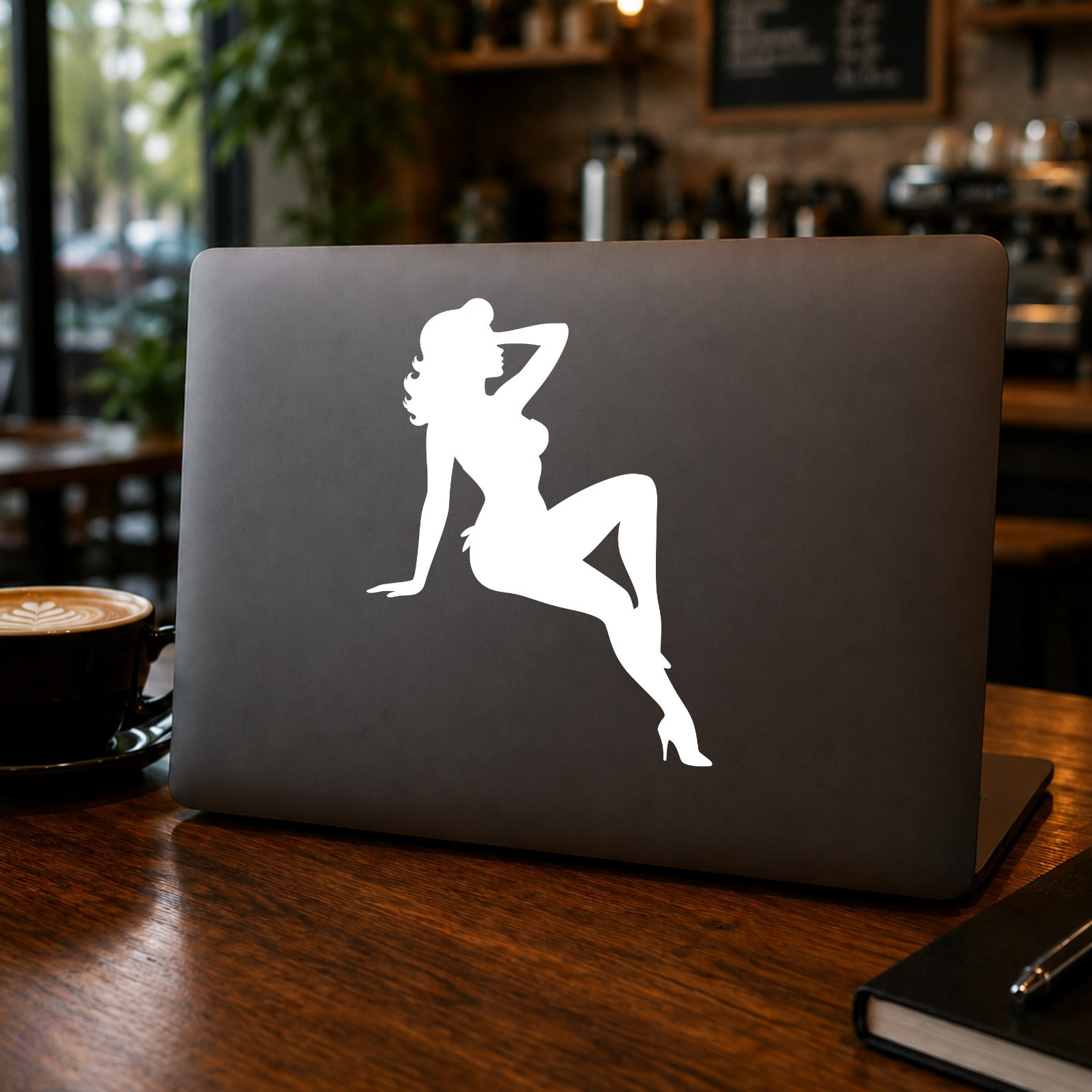 Pinup Girl Retro Cute Decal | Vintage retro girl Vinyl Sticker Car Truck