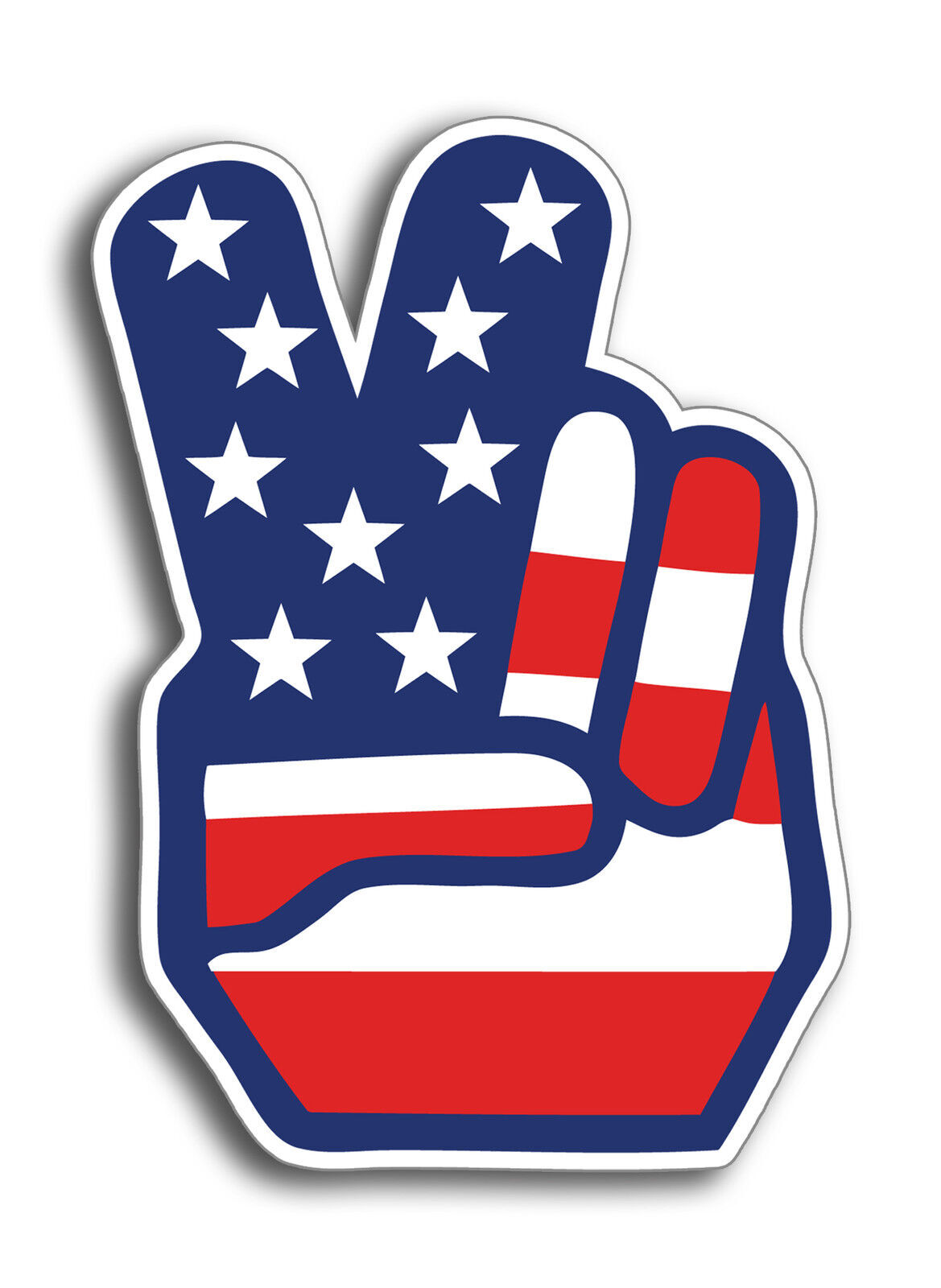 USA Peace Sign Sticker Decal