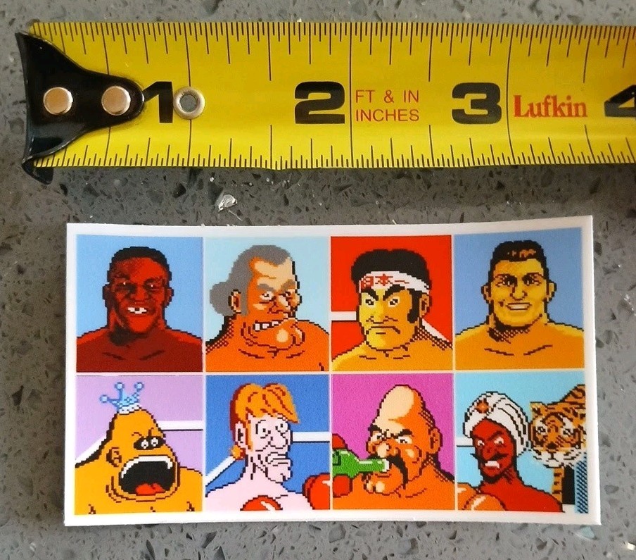Mike Tyson's Punchout Nes Nintendo Custom Sticker Decal Mr Dream King Hippo Soda