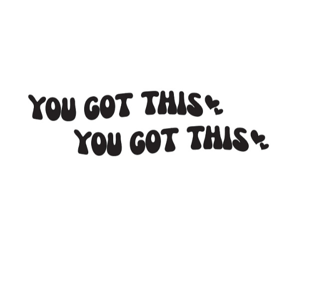 You Got This Heart Tiny Vinyl Decal Sticker Rearview Mirror Car Truck Set of 2
