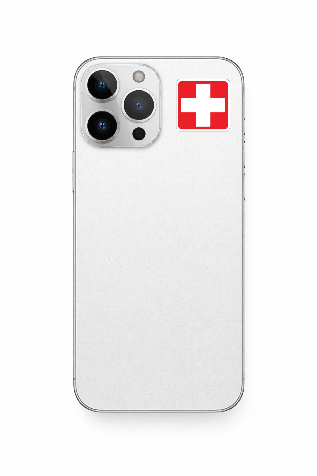 Red Cross Vinyl Decal Sticker 1.0" x 1.0" (10 Pack) P35