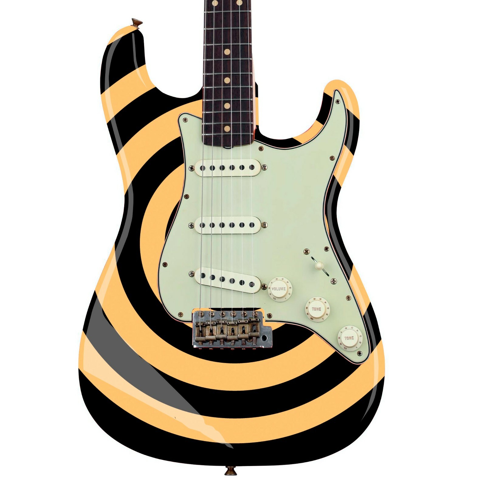 Bullseye Guitar Laminated Skin Wrap Vinyl Decal Stickers Guitar/Bass, 9 choices!