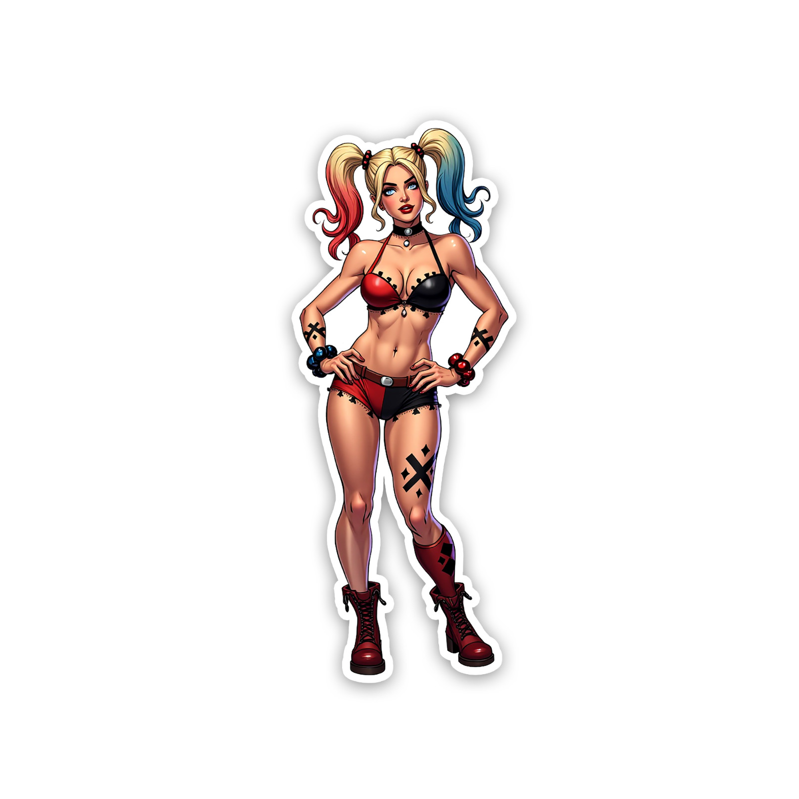 Harley Quinn Sexy Sticker 4 Inch Vinyl Decal Waterproof DC Comics Joker Batman