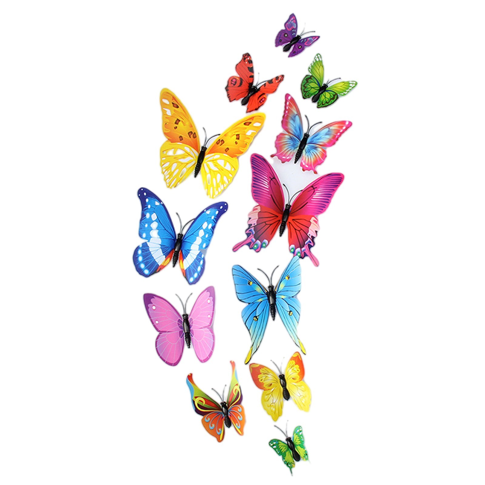 Eco friendly Plastic Butterfly Wall Stickers Set for Outdoor and Indoor Use