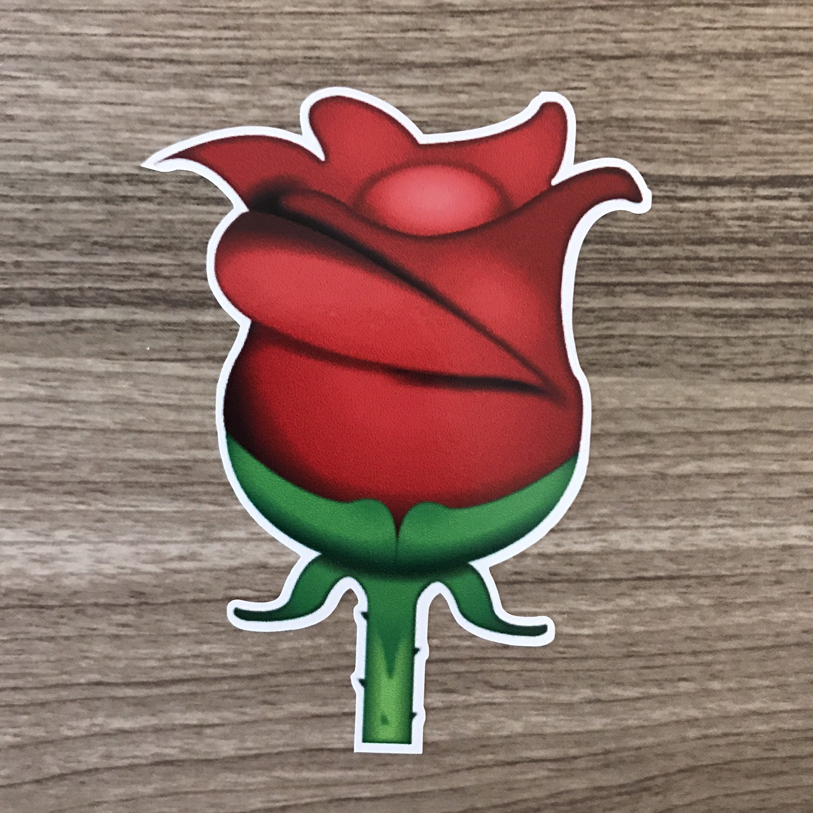 Rose Emoji 4" Tall Vinyl Sticker – BOGO