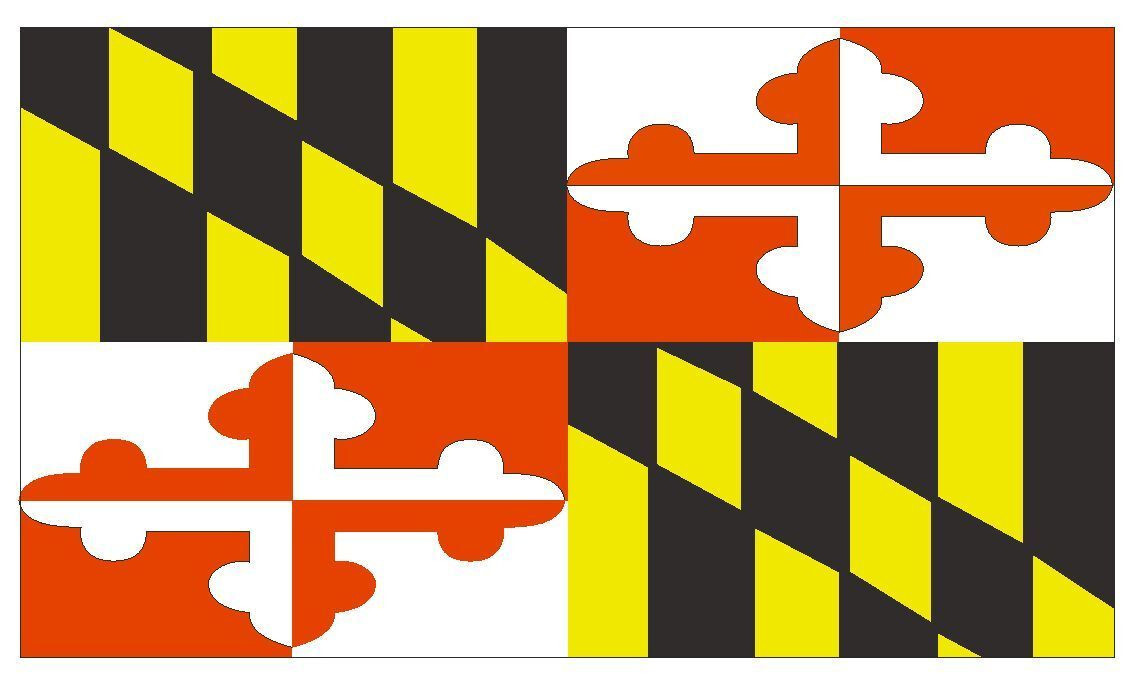 Maryland State Flag Sticker Decal F304