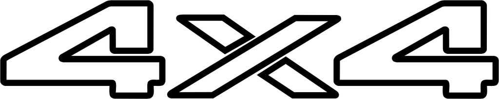 4 x 4 Four x Four #2 Symbol 1 Color Window Wall Vinyl Decal Sticker