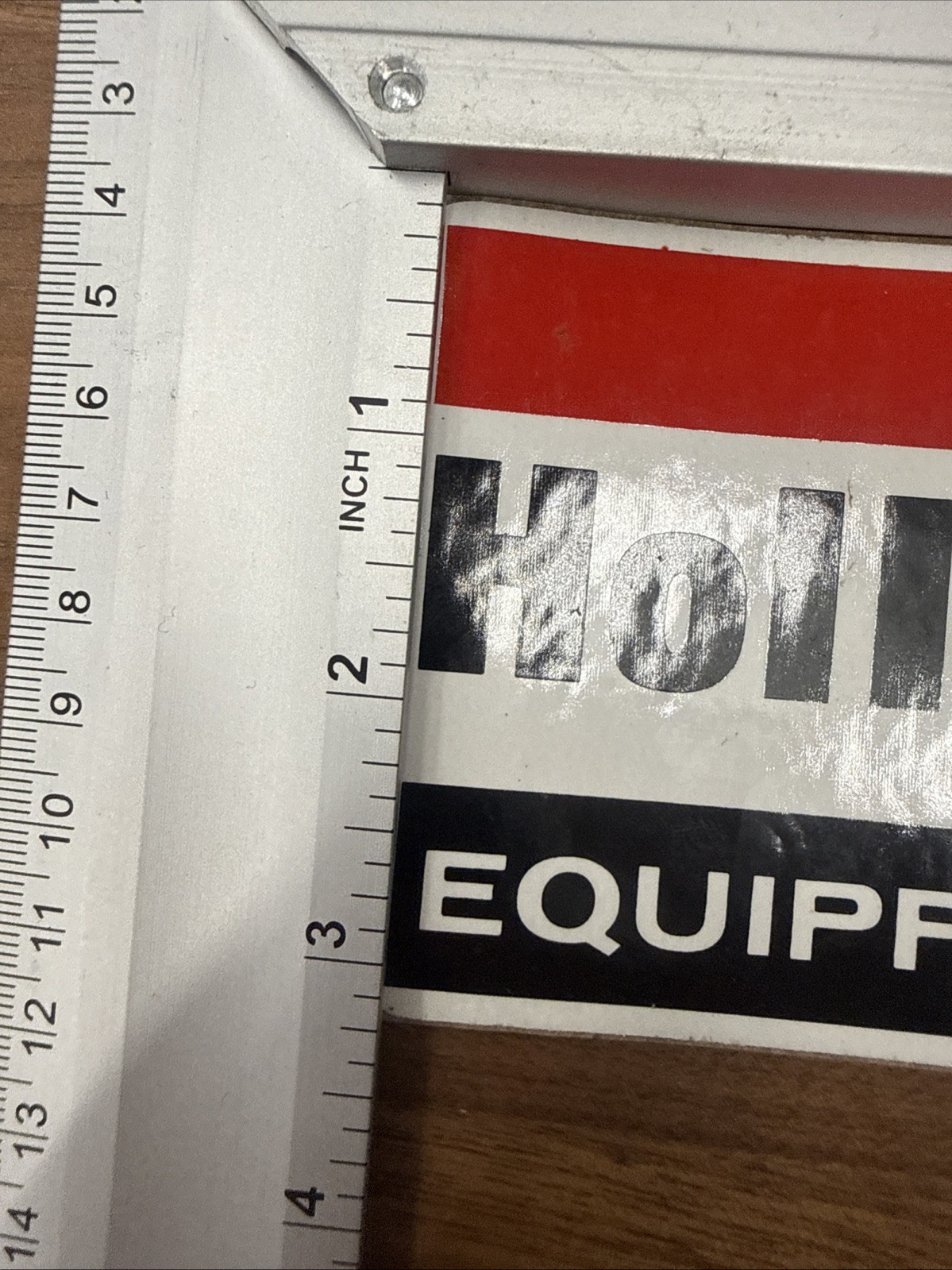 Vintage Holley Equipped Decal -3 1/4" x 3 1/2" "- Circa early 1980's