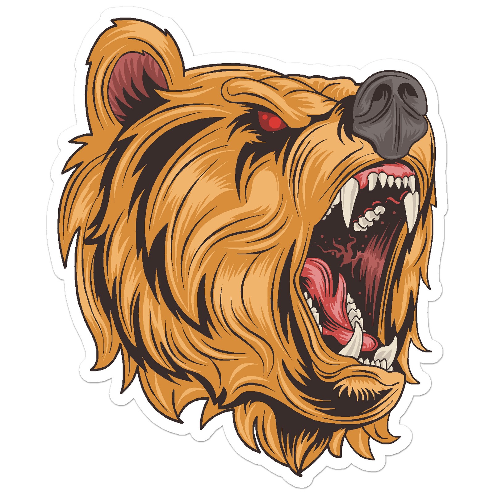 Grizzly Brown Bear – Vinyl Decal Sticker – Car Window Laptop – ebn8069