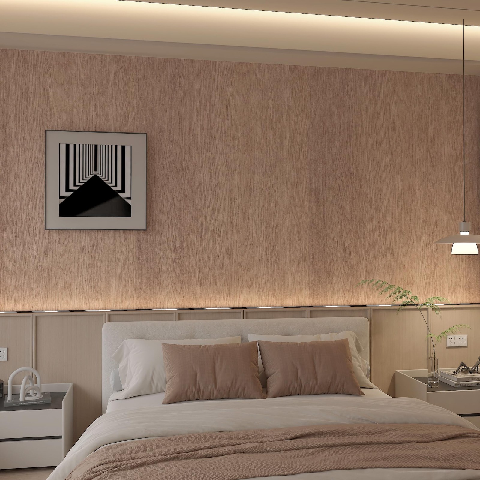 24"x196" Oak Wood Grain Contact Paper Peel and Stick Wallpaper Brown Wood Vin…