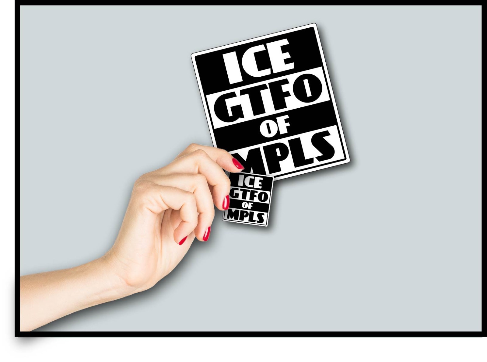 Ice GTFO of MPLS Decal Sticker Anti Ice Get Out of Minneapolis Protest Trump