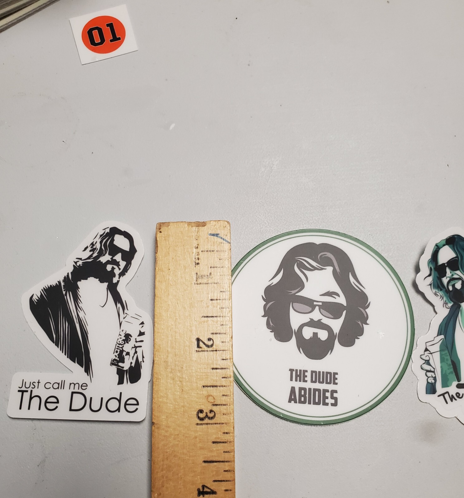 Big Lebowski The Dude Abides STICKERS VARIETY PACK (3) LOT *12* month Warranty!!