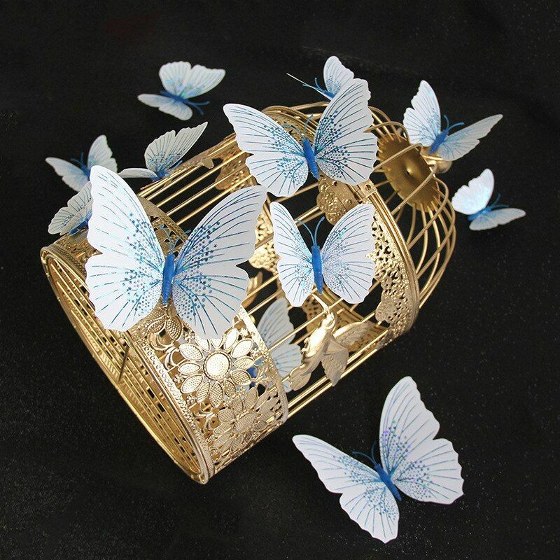 12Pcs/set 3D Butterfly Wall Sticker Butterflies Home Decoration Decor Fridge