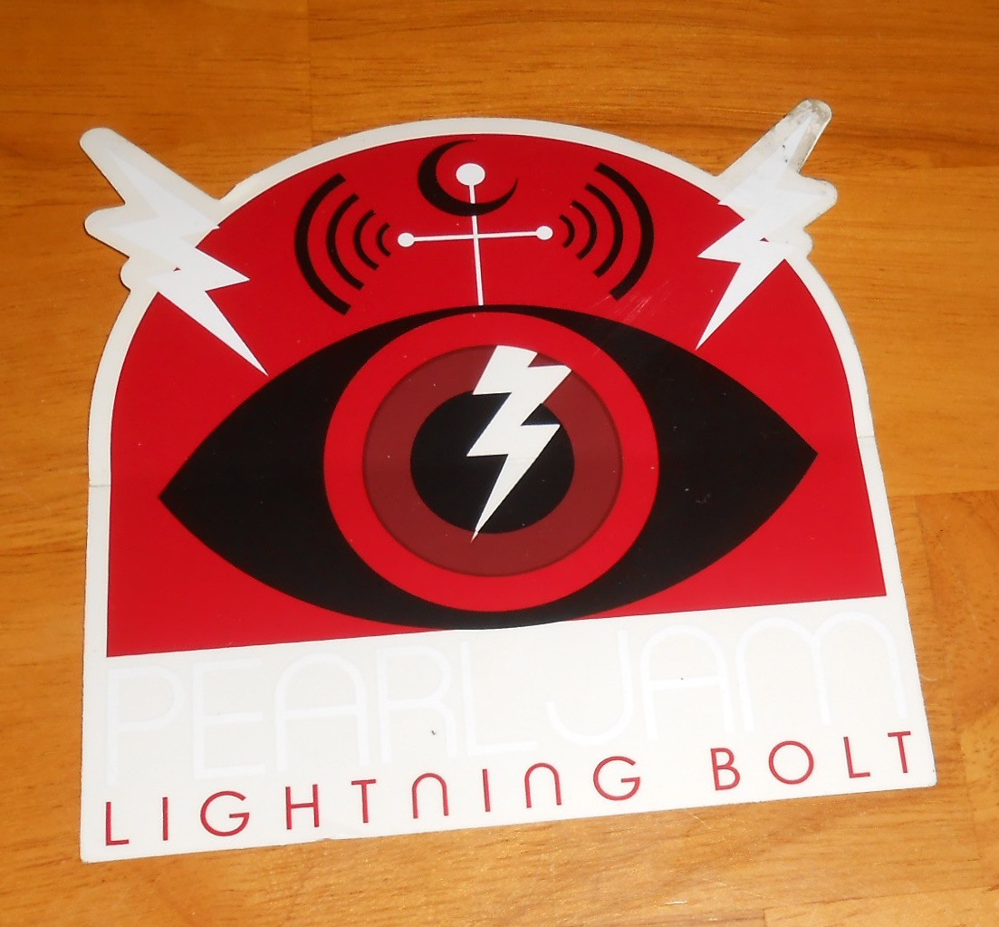 Pearl Jam Lightning Bolt Sticker Original Promo (rectangle) 5×5.25