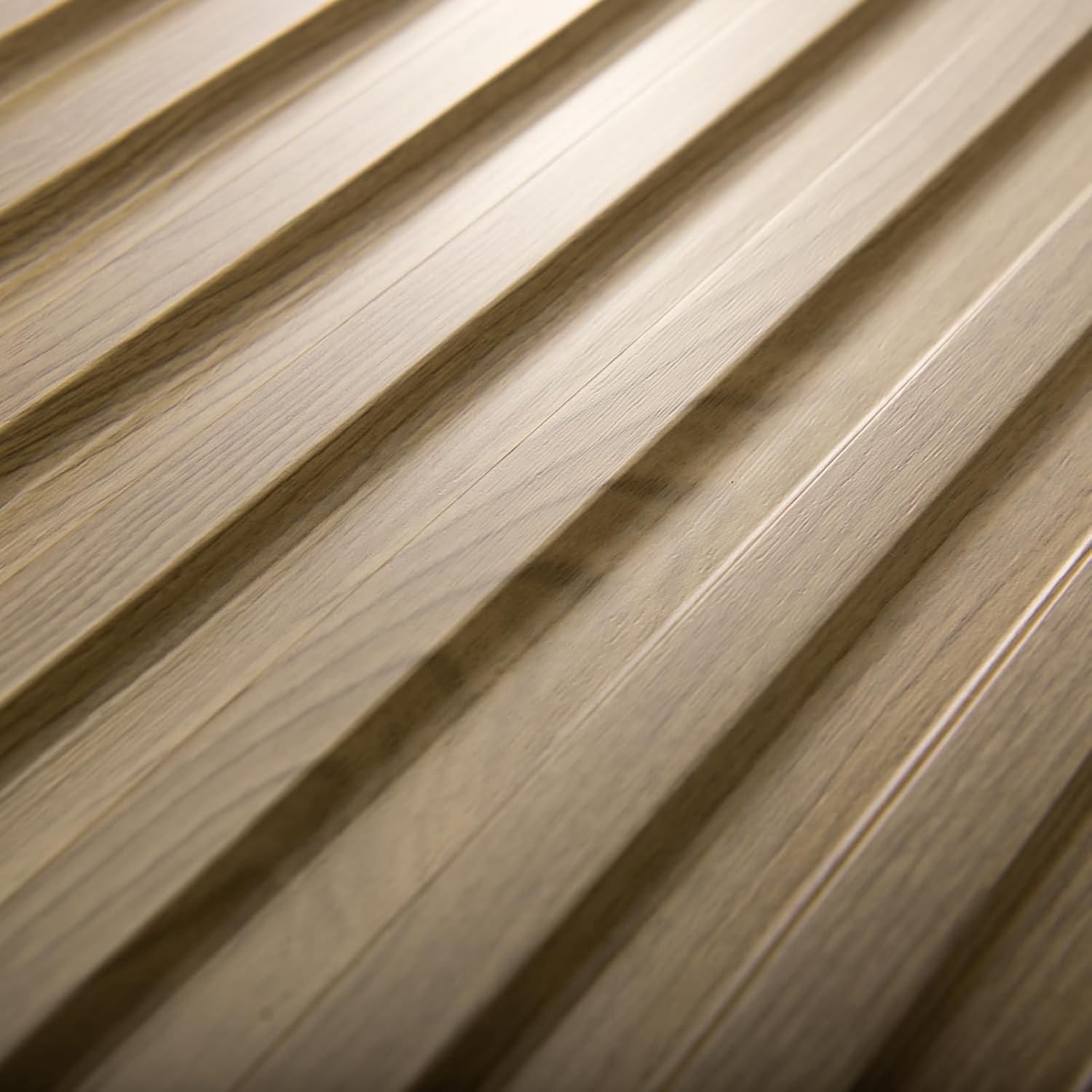 PVC Slat Design Panels – 12-Pack, Walnut, Waterproof