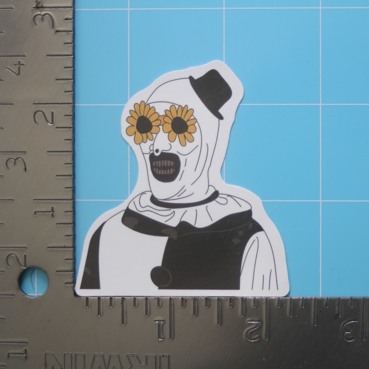 Terrifier Sticker (ART THE CLOWN) Bloody Horror Movie, Gloss PVC Decal