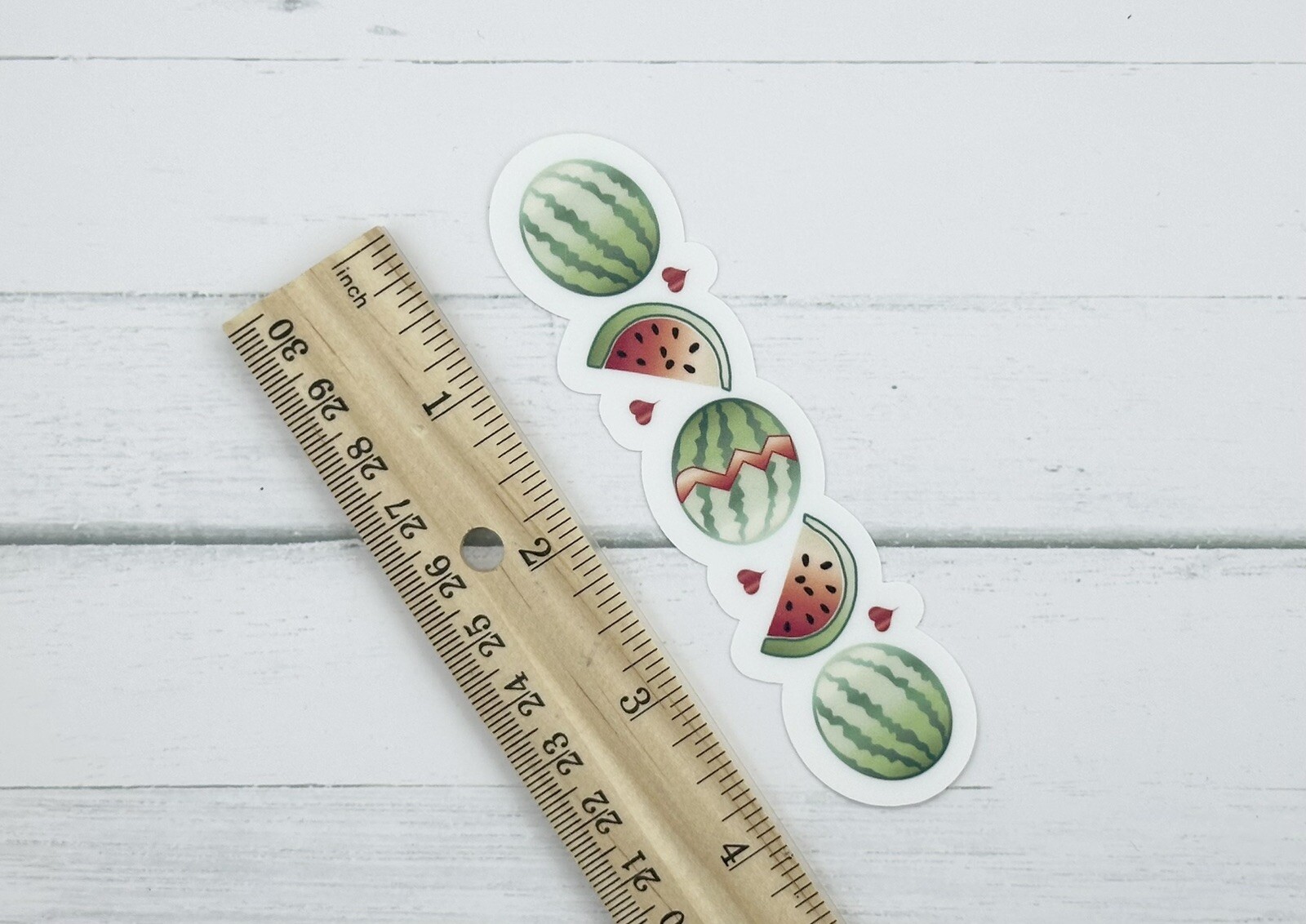 Watermelon Sticker Row Fruit Water Bottle Laptop Vinyl Matte Finish 4 Inch
