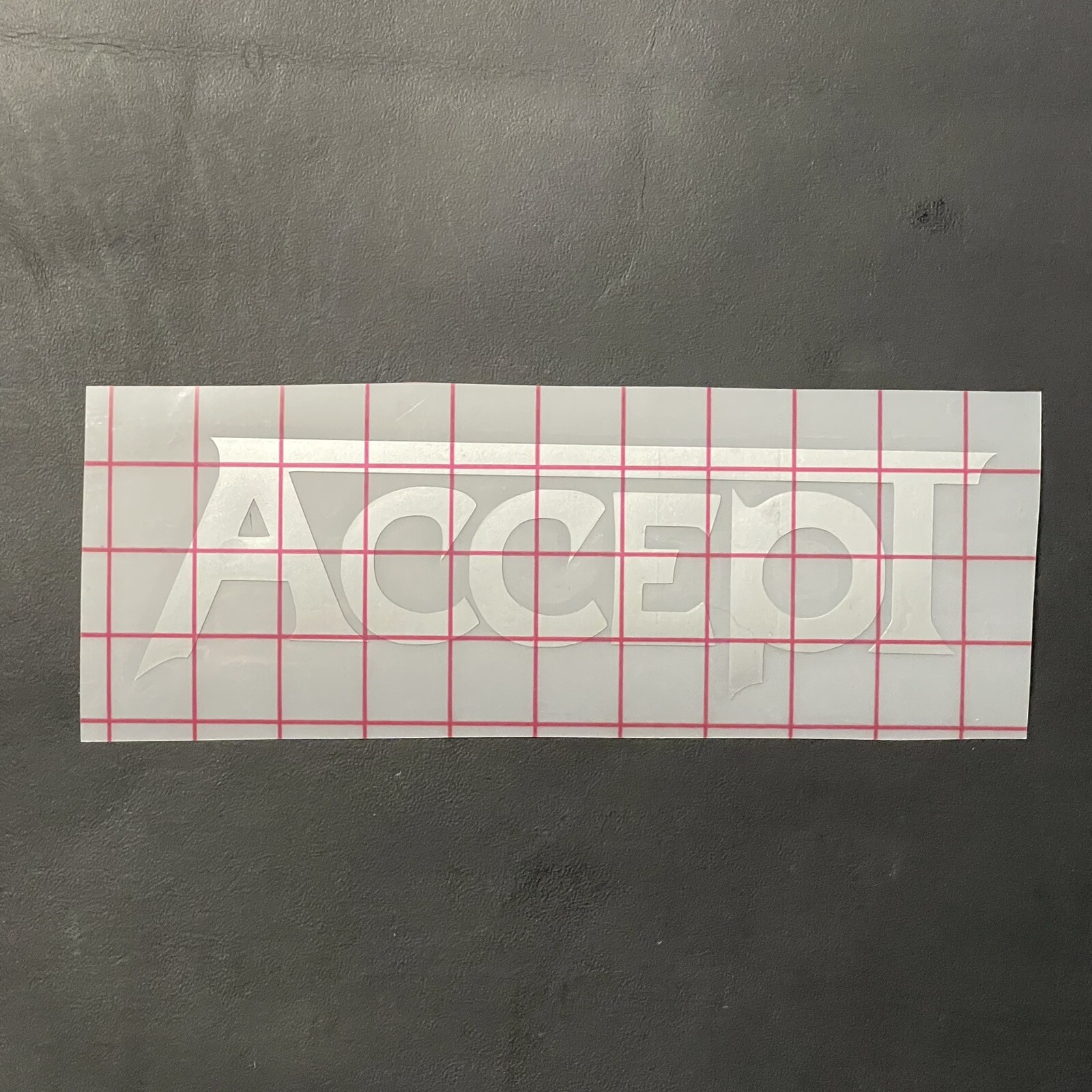Accept Vinyl Logo Sticker Decal Heavy Metal Band Car Bumper Iron Maiden UDO
