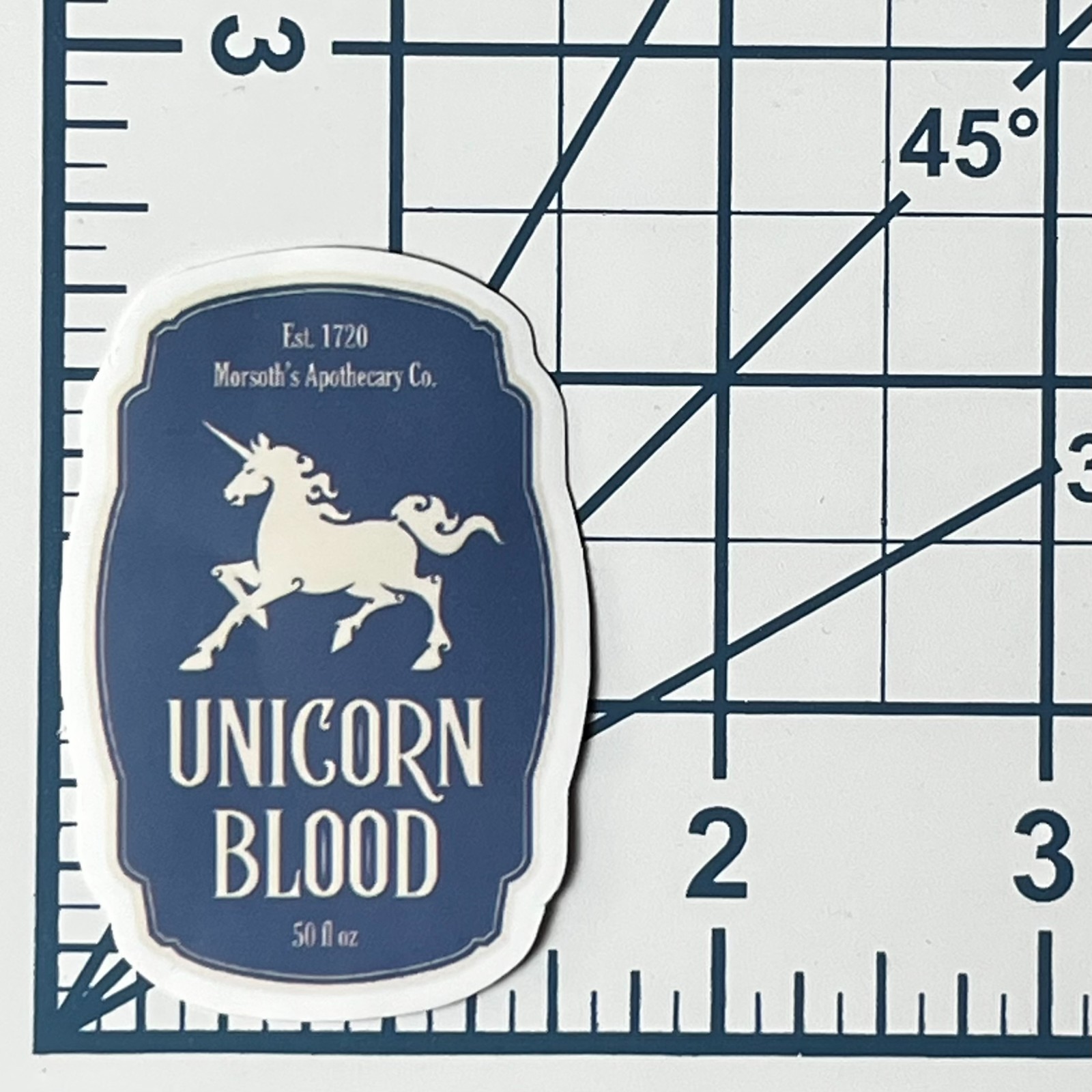 Vintage Unicorn Blood Potion Label Sticker Apothecary Fantasy Vinyl Decal Retro