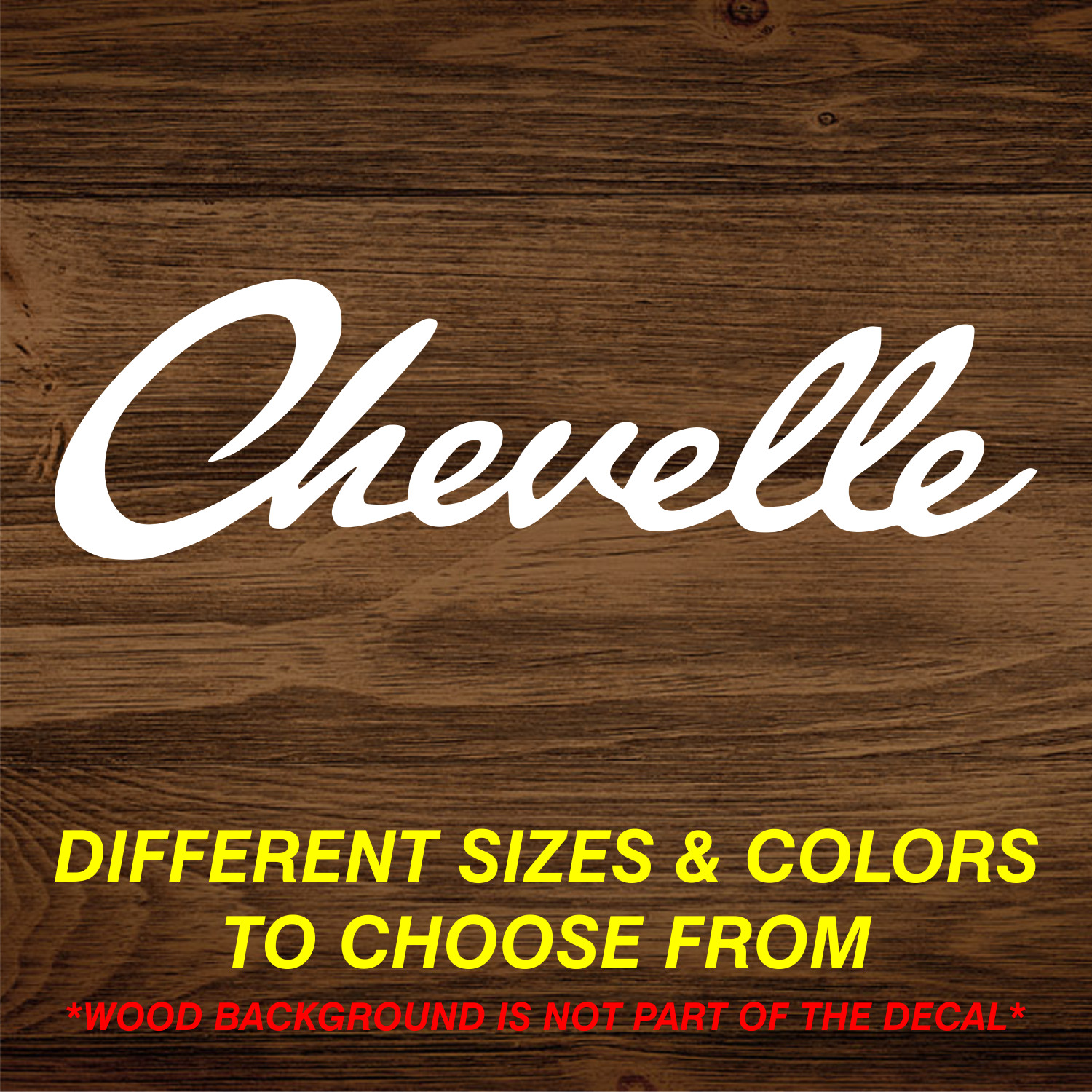 CHEVELLE Script Emblem Vinyl Decal Sticker Many Sizes Colors Free Shipping