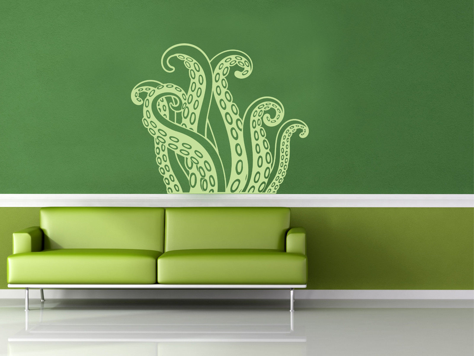 Kids Bedroom Living Room Kraken Squid Arms Marine Creature Vinyl Wall Art Decal