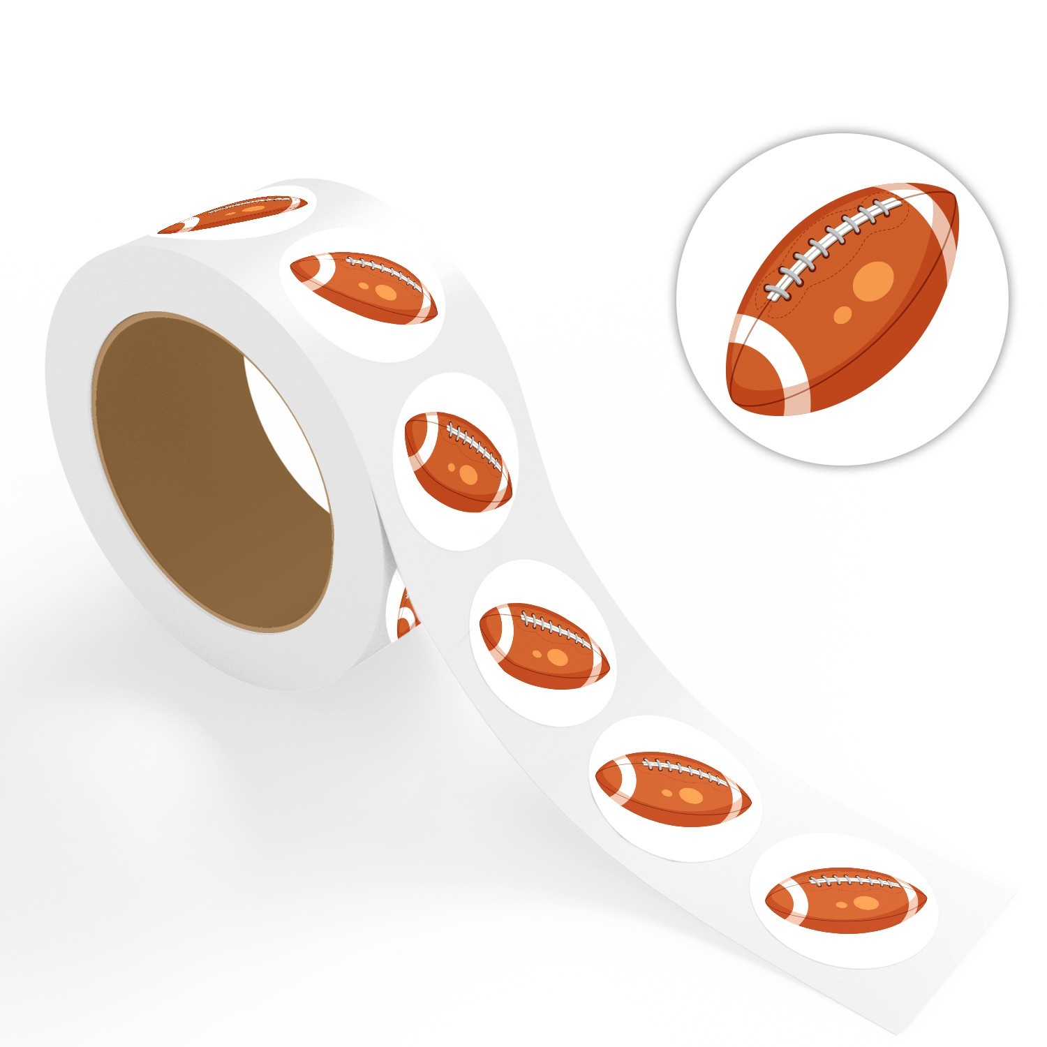 StickerJet Ball Stickers 2-Inch Round 500 Pcs Roll Labels – Sports Stickers