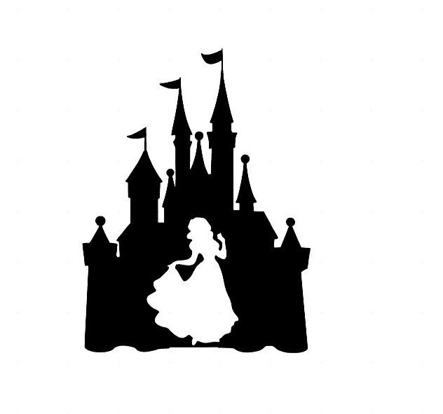 Custom Vinyl Decal Run Castle Cinderella Aurora Belle Tiana Jasmine Pocahontas