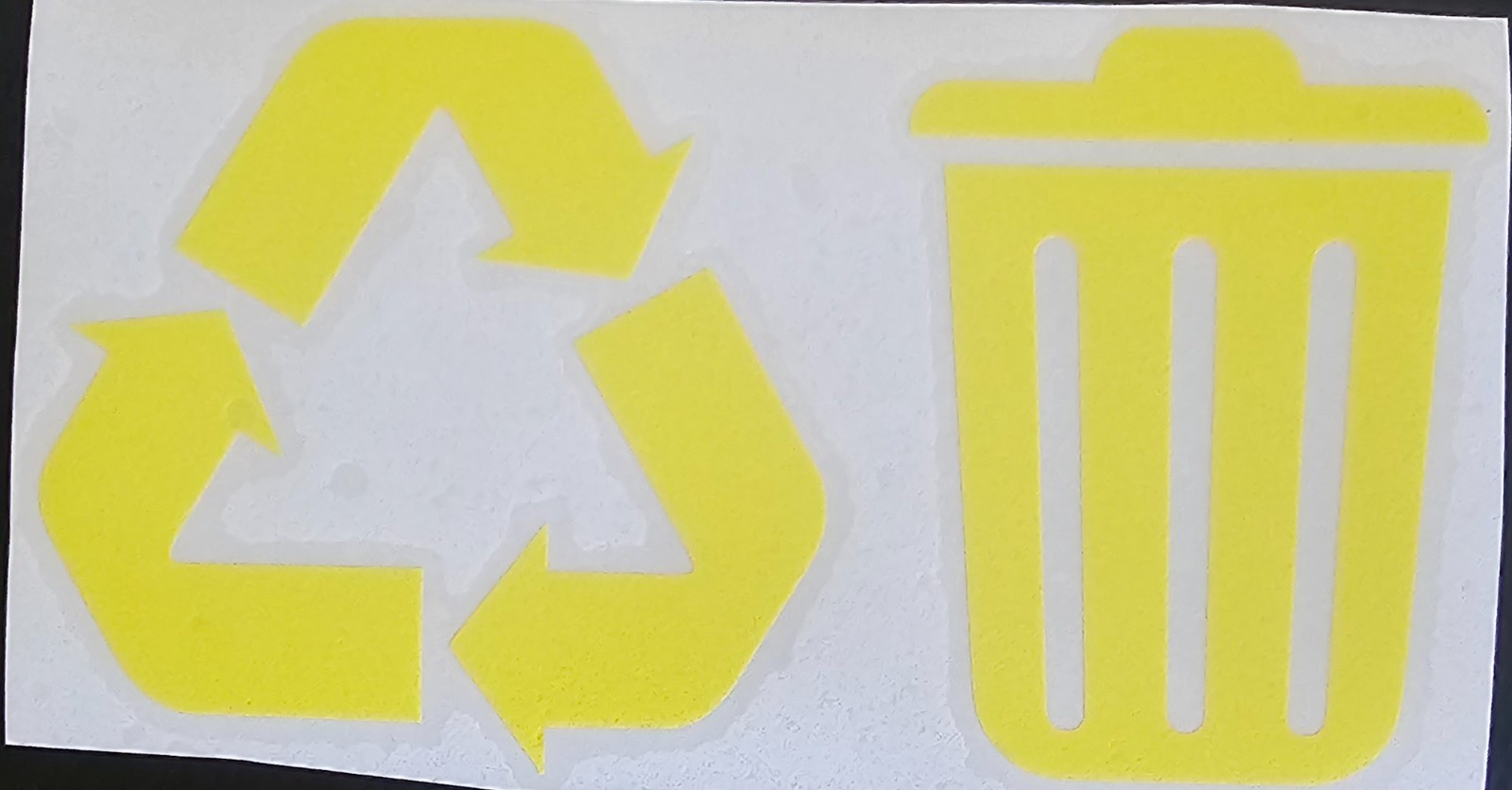 Multi Color-Trash and Recycle – sticker decals for home &office – 4 inch.